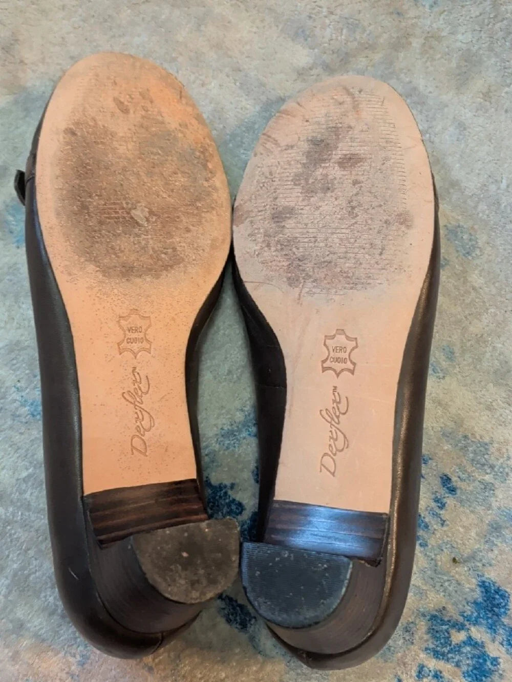 VTG 1980's Dexter Brown Leather Round-Toe Flats w/ Buckle Trim Women's 7W Handmade