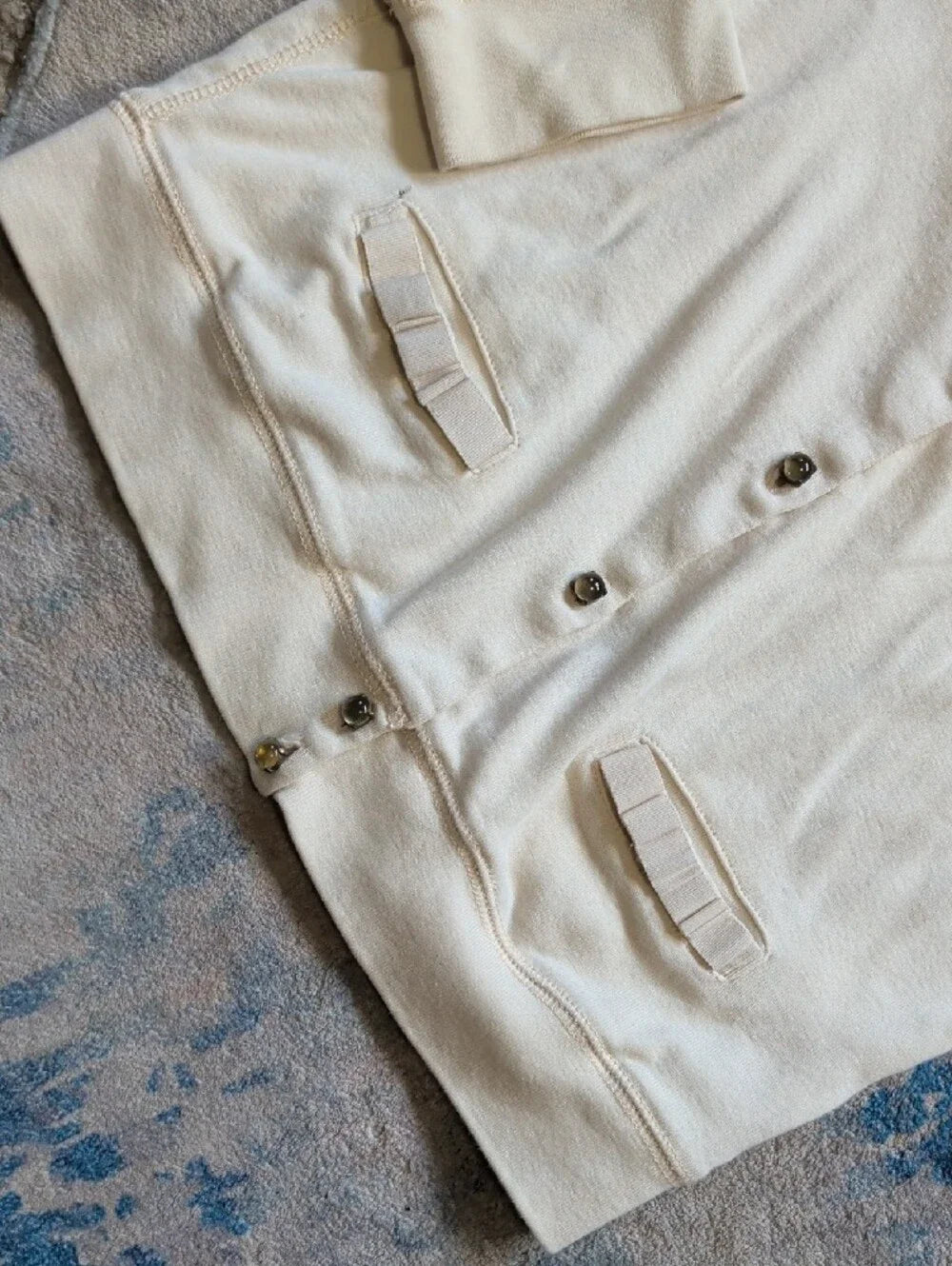 J. Crew Kids City T Cream Button-Front Cardigan Girls Medium