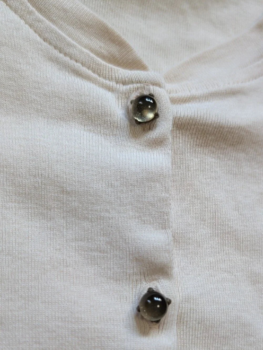 J. Crew Kids City T Cream Button-Front Cardigan Girls Medium