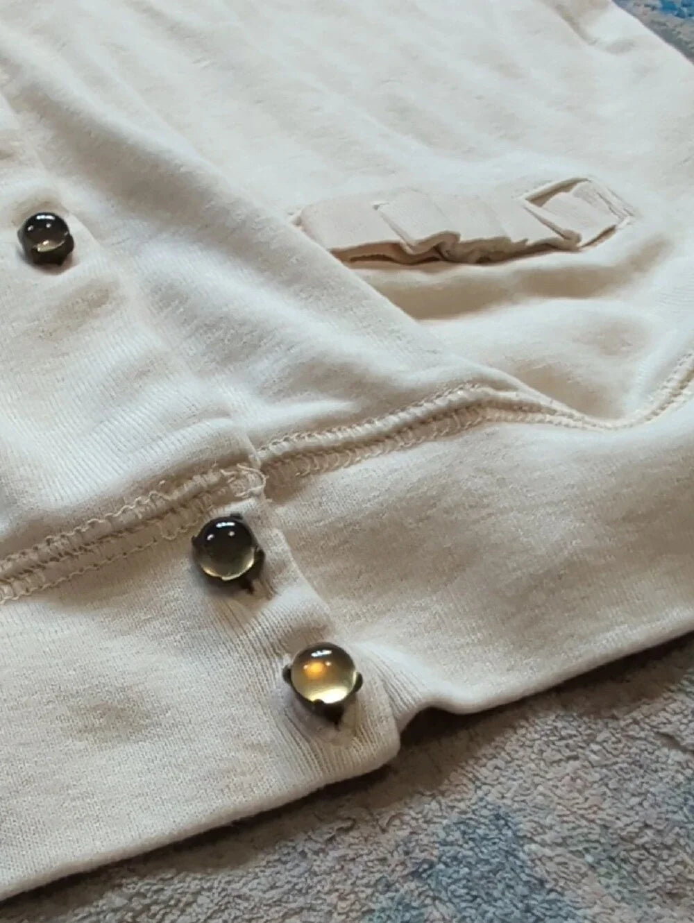 J. Crew Kids City T Cream Button-Front Cardigan Girls Medium