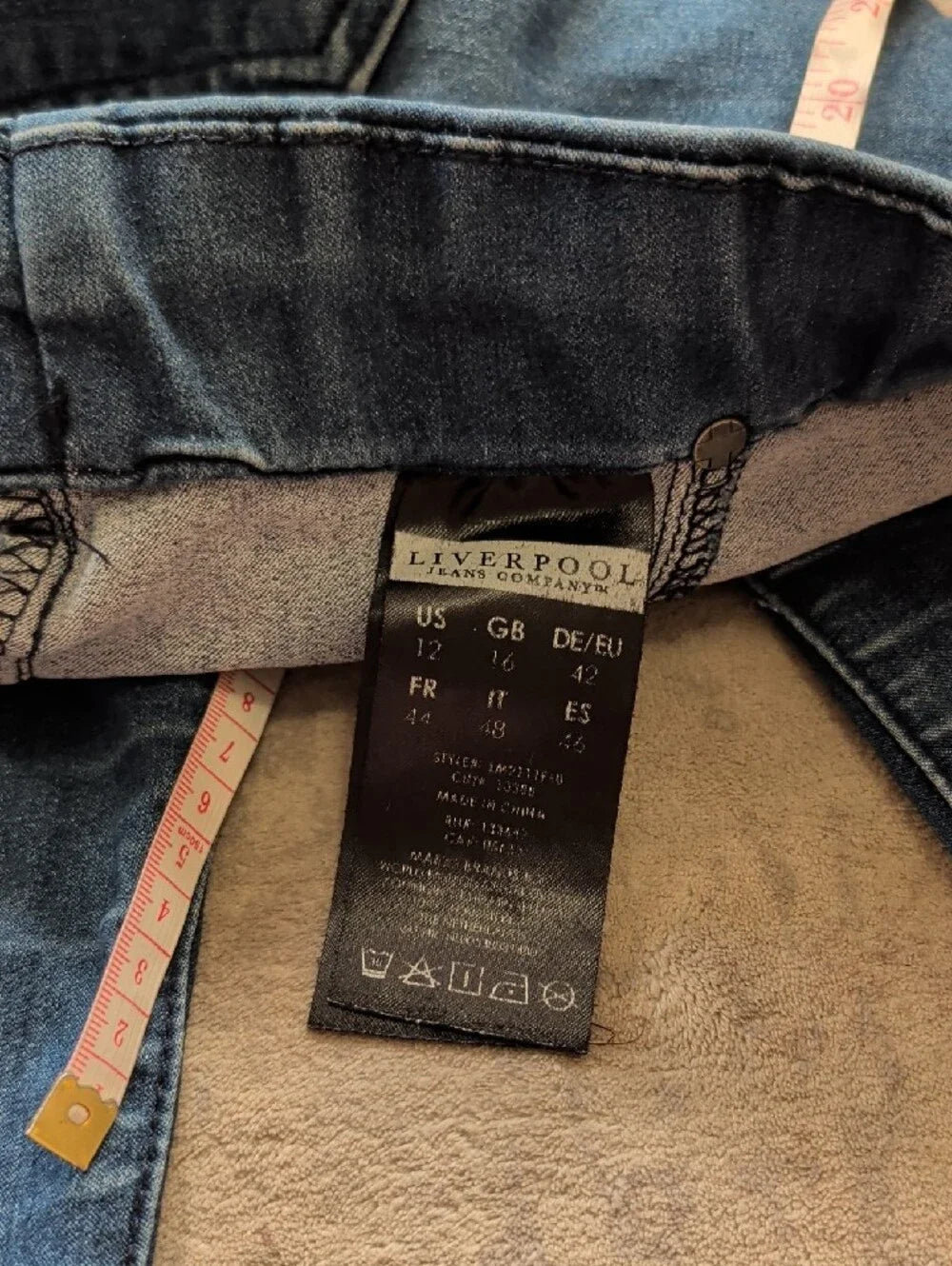 Liverpool Indigo Stretch Skinny Jeans Women's 12 US