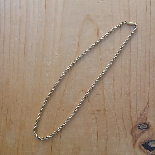 Vintage Signed Krementz 15" Gold Plate 15'' Necklace