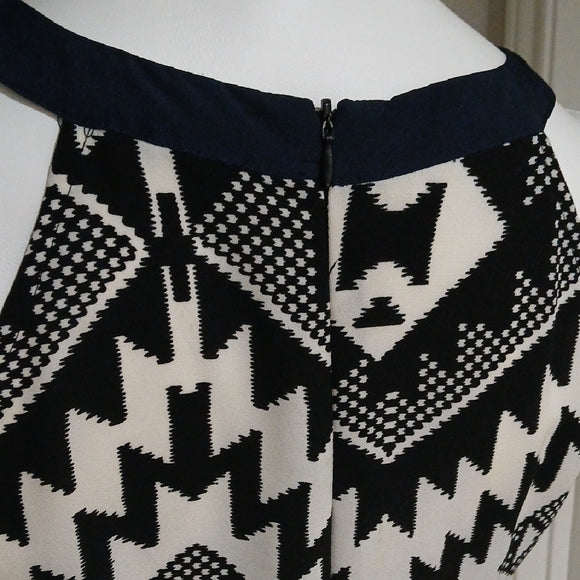 Collective Concepts Geometric Patterned Black and White Dress size M