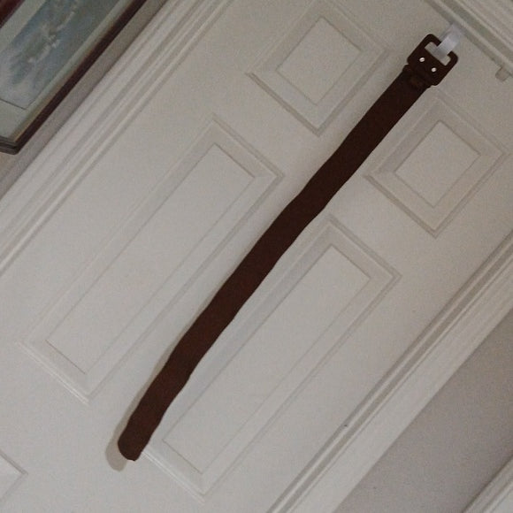 Vintage Brown Cloth Chunky Buckle Women's Belt