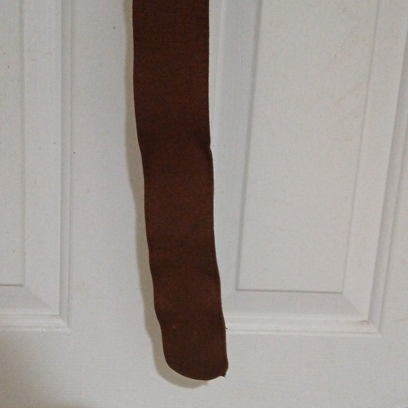 Vintage Brown Cloth Chunky Buckle Women's Belt