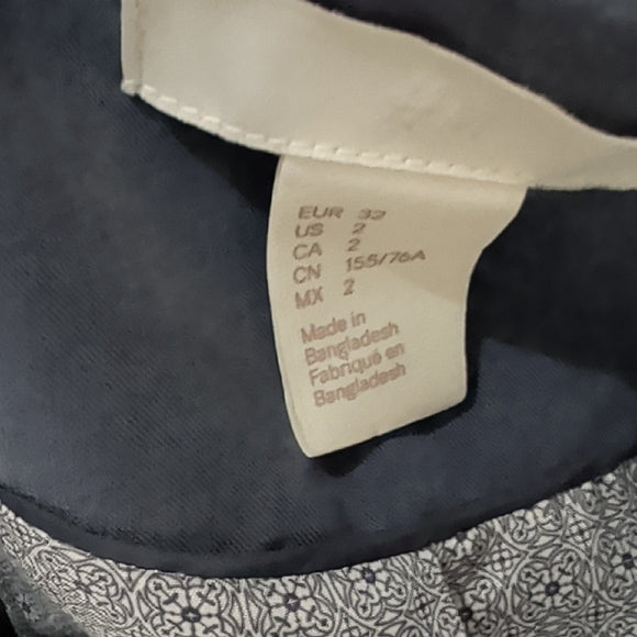H&M Elegant Blue Gray Women's Blazer size 2