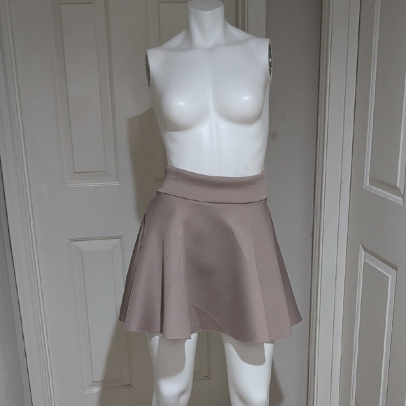 Lux Taupe Women's Skater Skirt Medium