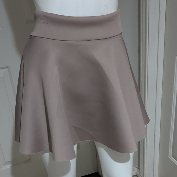 Lux Taupe Women's Skater Skirt Medium