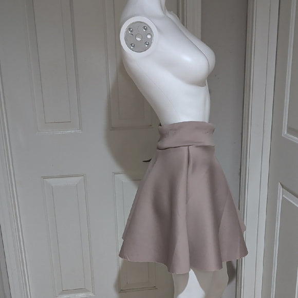 Lux Taupe Women's Skater Skirt Medium