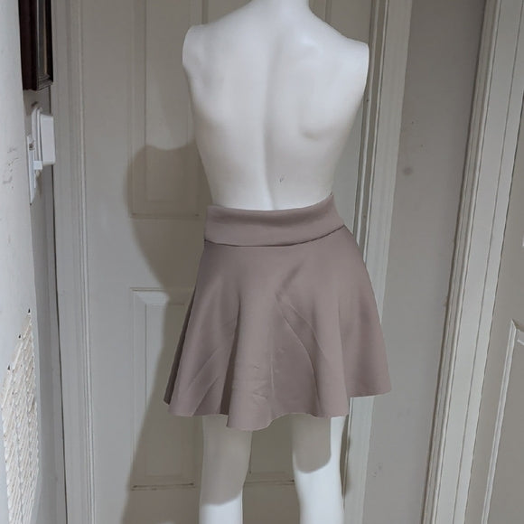 Lux Taupe Women's Skater Skirt Medium