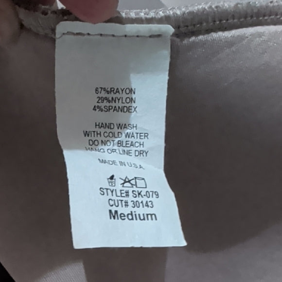 Lux Taupe Women's Skater Skirt Medium