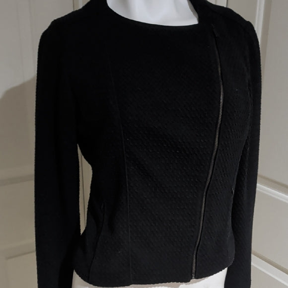 Liz Claiborne Black Women's Woven Asymmetrical Jacket size S