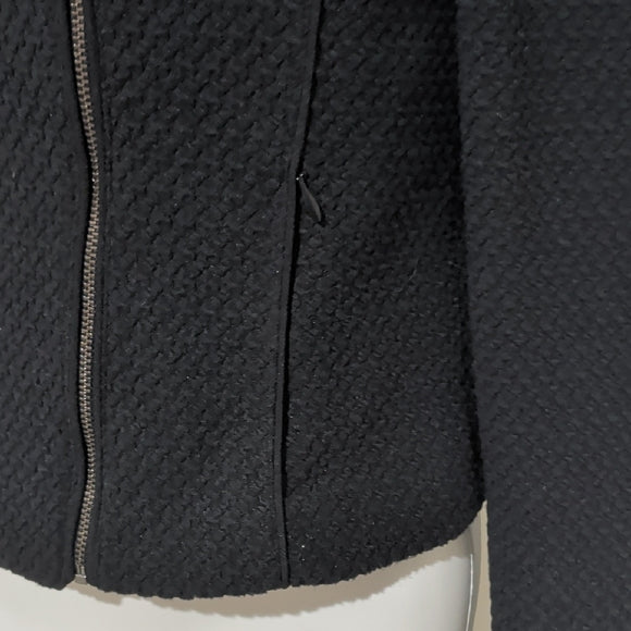 Liz Claiborne Black Women's Woven Asymmetrical Jacket size S