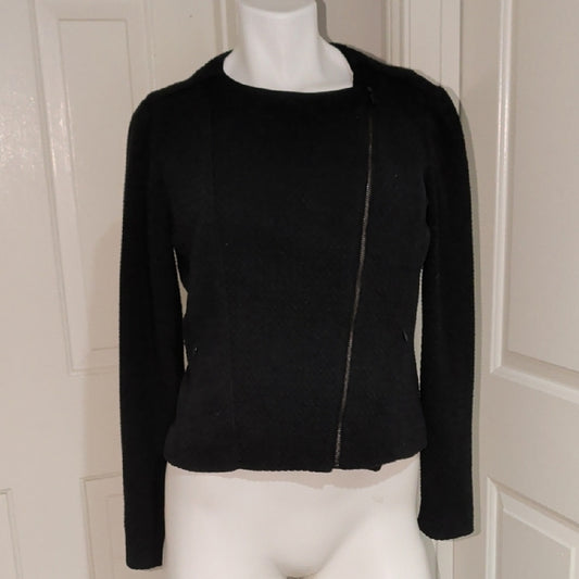 Liz Claiborne Black Women's Woven Asymmetrical Jacket size S