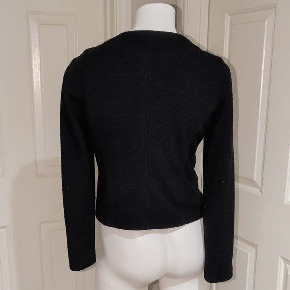 Liz Claiborne Black Women's Woven Asymmetrical Jacket size S