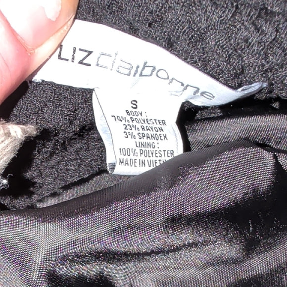 Liz Claiborne Black Women's Woven Asymmetrical Jacket size S