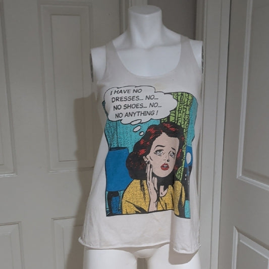 Bear Dance Cream Pop Art Tank Top size M