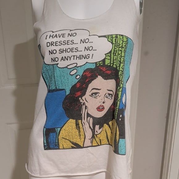 Bear Dance Cream Pop Art Tank Top size M