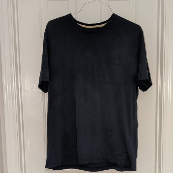 Men's Classic Dark Blue T-Shirt with Pocket XL