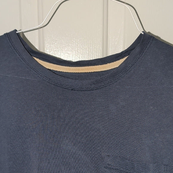 Men's Classic Dark Blue T-Shirt with Pocket XL