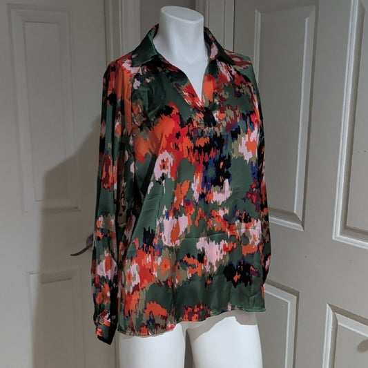Vibrant Abstract Women's Blouse XL