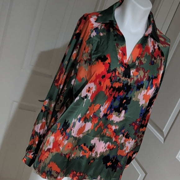Vibrant Abstract Women's Blouse XL