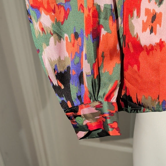 Vibrant Abstract Women's Blouse XL