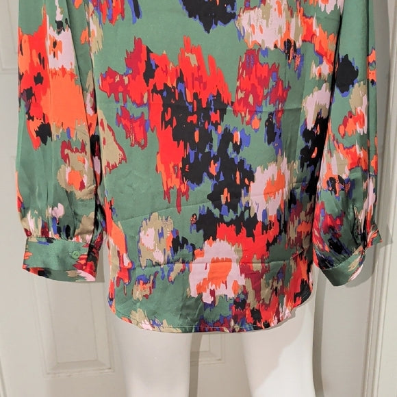 Vibrant Abstract Women's Blouse XL