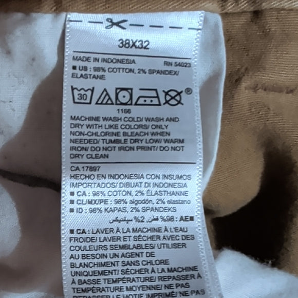 Old Navy Men's Cream Tan Cotton Chino Straight Leg Pants size 38 x 32