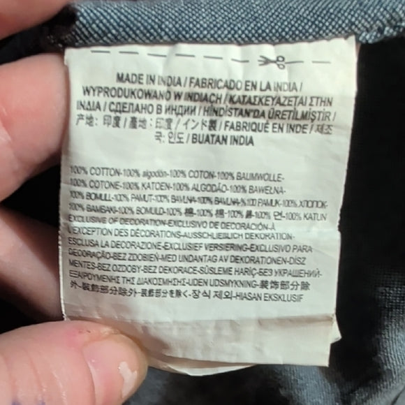 VANS-Mens Short Sleeve Casual Button Down Shirt-Large-Blue-100% Cotton