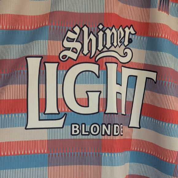Colorful Striped Soccer Jersey with Shiner Light Logo Men's M