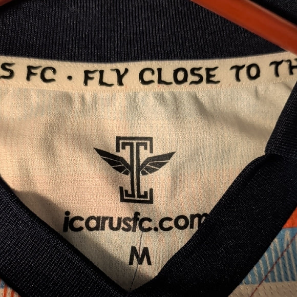 Colorful Striped Soccer Jersey with Shiner Light Logo Men's M