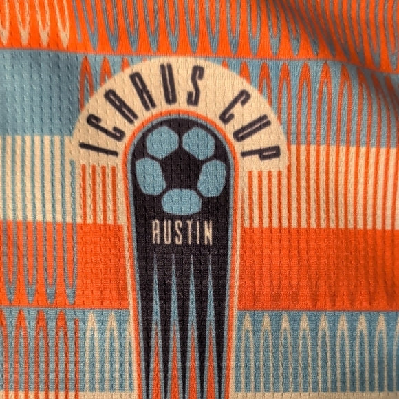 Colorful Striped Soccer Jersey with Shiner Light Logo Men's M