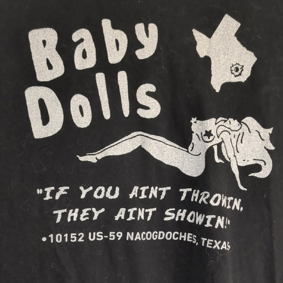Men's Baby Dolls Black T-Shirt XL