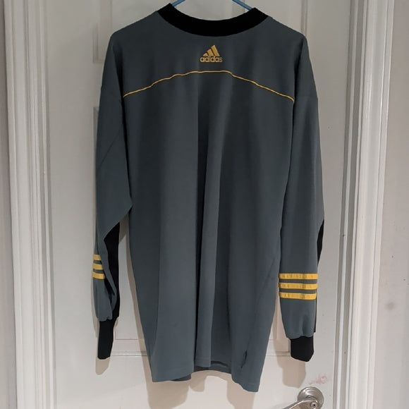 Adidas Dark Gray Long Sleeve with Yellow Accents #1 Goalie XL