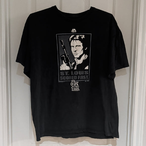 Men's XLarge Black Star Wars Graphic Tee with Bold Design