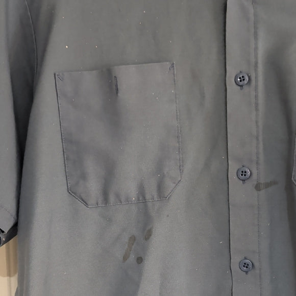 Vintage Napa Auto Parts Men's Gray Button Down Work Shirt XL