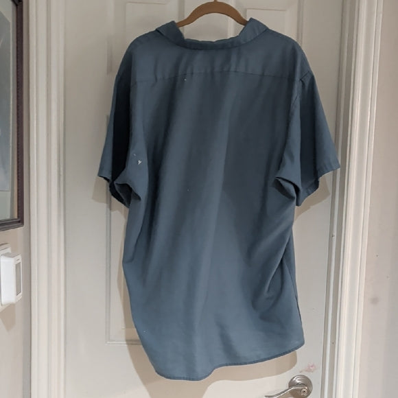 Vintage Napa Auto Parts Men's Gray Button Down Work Shirt XL