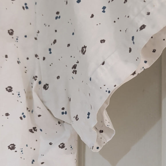 SSLR Men's Colection Luxe Men's Monochrome Patterned Button Down Shirt L