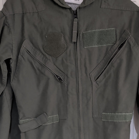 Carter Industries, Inc. Flight Suit Sage Green Coveralls with Fasteners 36S