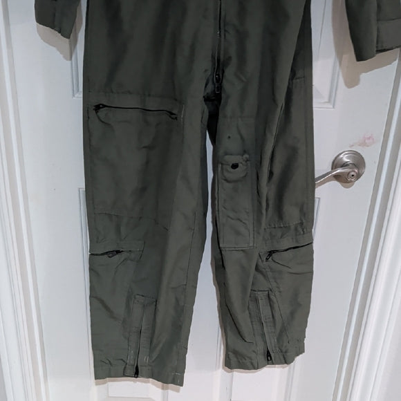 Carter Industries, Inc. Flight Suit Sage Green Coveralls with Fasteners 36S