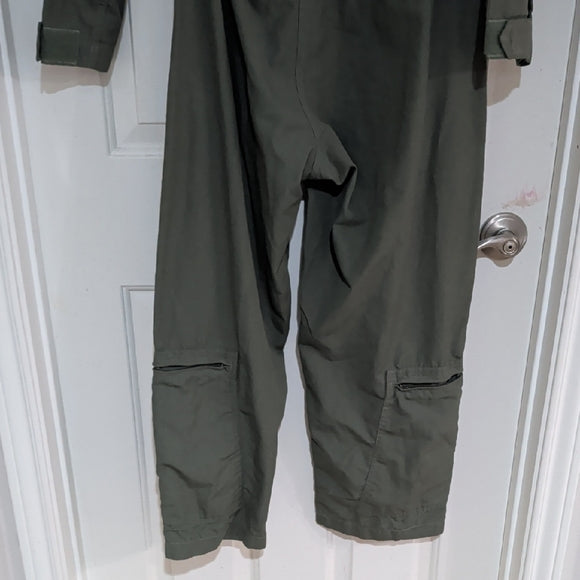 Carter Industries, Inc. Flight Suit Sage Green Coveralls with Fasteners 36S