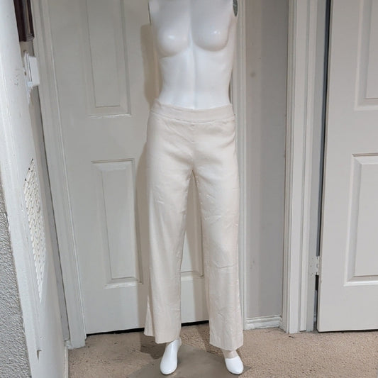 Ivanka Trump Chic Cream Women's Straight Leg Pants S/2