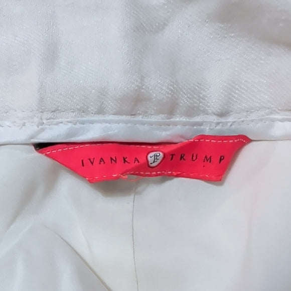 Ivanka Trump Chic Cream Women's Straight Leg Pants S/2