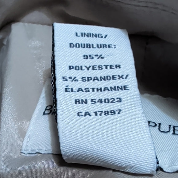 Banana Republic Blazer Womens 0 Tan Cotton Blend Stretch Business Casual Classic