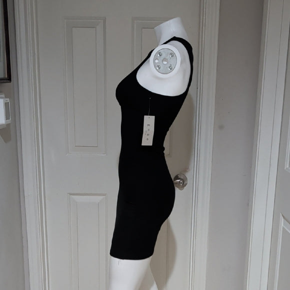 NWT Gaze Black Mini Dress Racerback XS