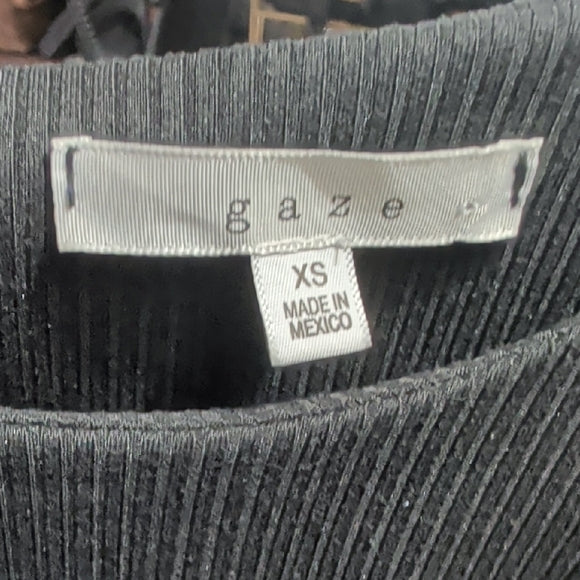 NWT Gaze Black Mini Dress Racerback XS