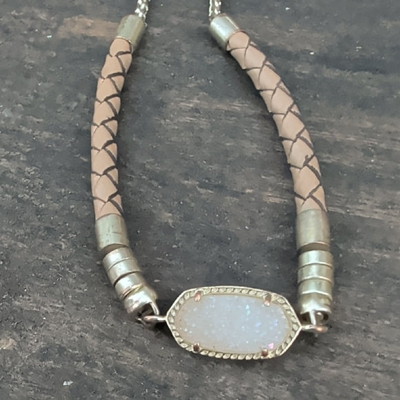 Kendra Scott Chic Tan and Gold Women's Adjustable Leather Bracelet