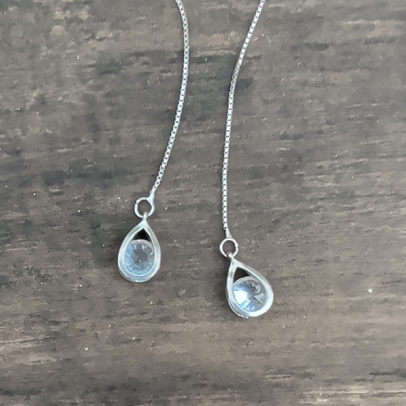 Chic Sterling Silver Teardrop Earrings