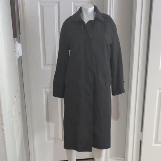NWT Stylish Navy Blue Fleece Trench Coat Women's 14R